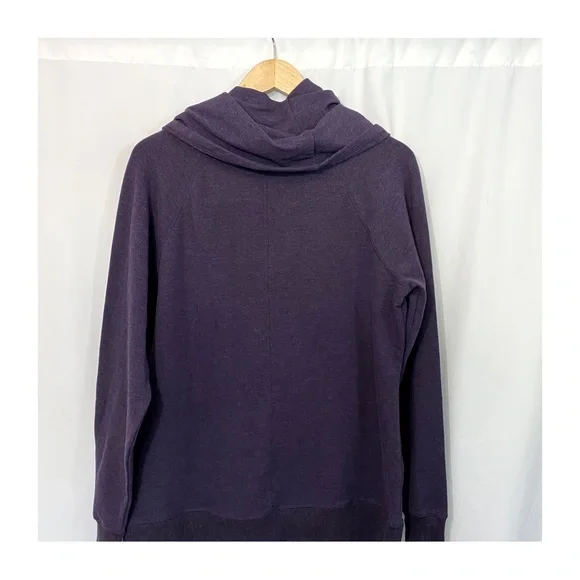 NWT L.L. Bean Cozy Cowl Neck Pullover Sweater in Purple Heather - Picture 6 of 10
